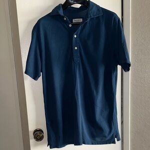 Spier & Mackay Large Elegant Navy Casual Button Down Shirt